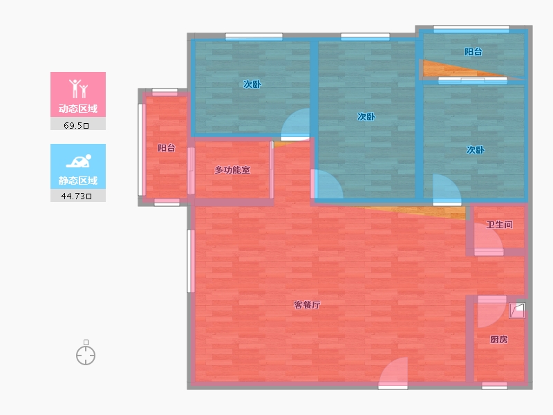 广西壮族自治区-柳州市-华德花园广场-125.94-户型库-动静分区