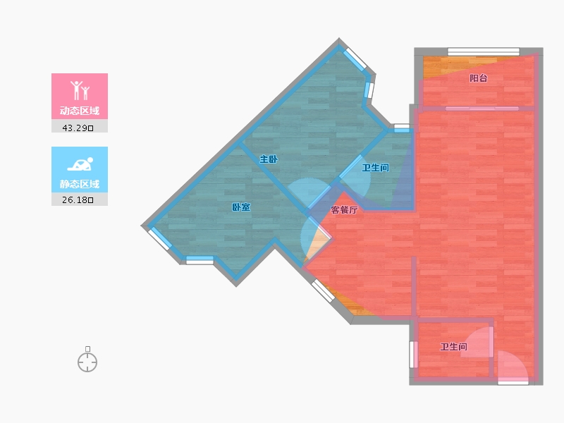 广东省-广州市-桥福园-62.40-户型库-动静分区