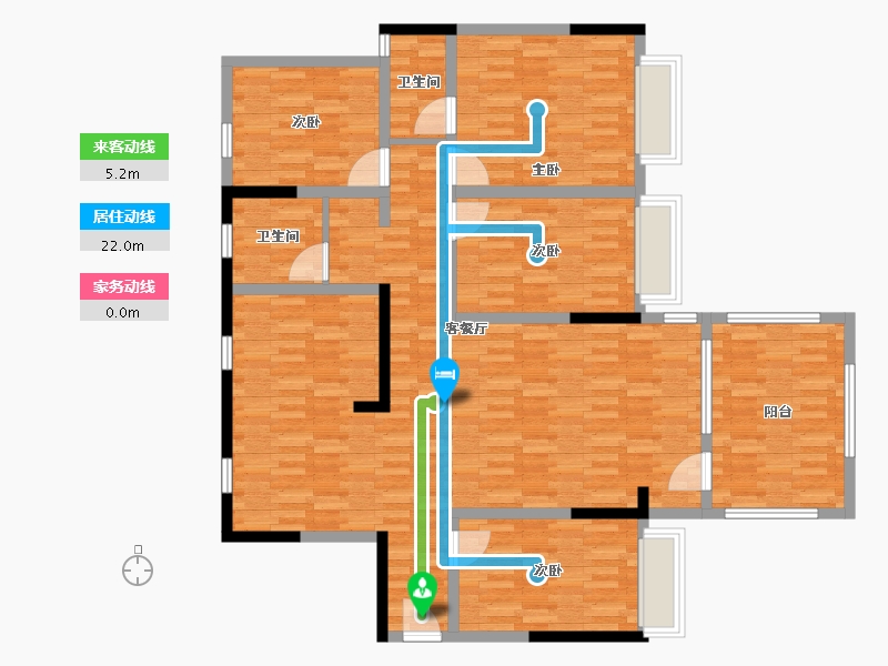 河南省-开封市-幸福里1期-127.20-户型库-动静线