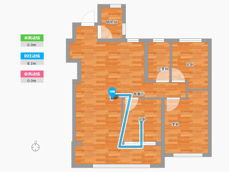 江苏省-常州市-万科四季雅苑-78.06-户型库-动静线