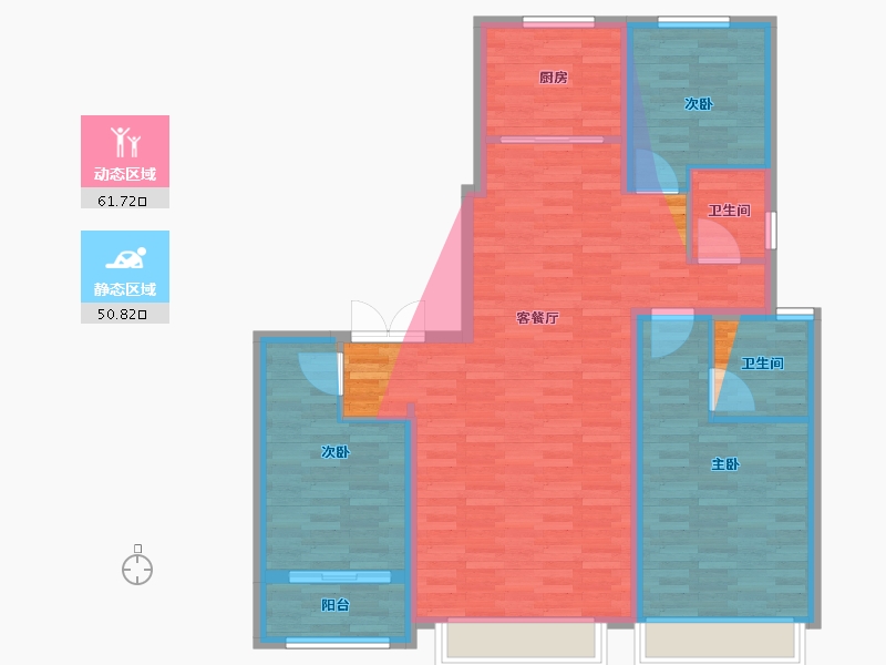 宁夏回族自治区-银川市-绿城桃李江南-108.00-户型库-动静分区