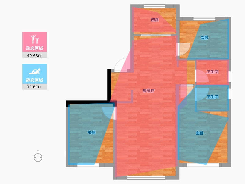 内蒙古自治区-通辽市-天润·水墨嘉华-102.11-户型库-动静分区