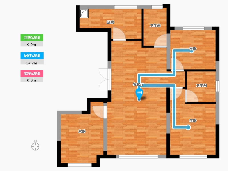 内蒙古自治区-通辽市-天润·水墨嘉华-101.60-户型库-动静线