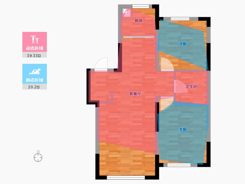 内蒙古自治区-通辽市-天润·水墨嘉华-82.40-户型库-动静分区