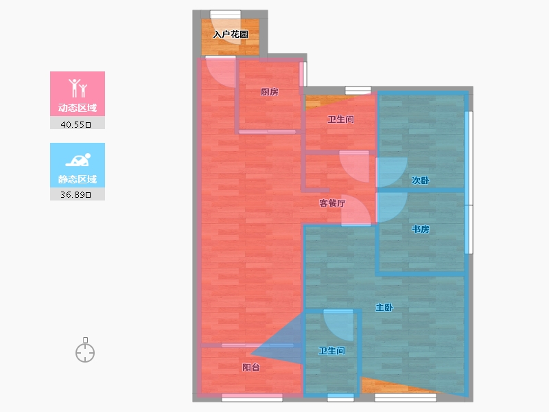 广东省-广州市-广州增城万科城营销中心-72.18-户型库-动静分区