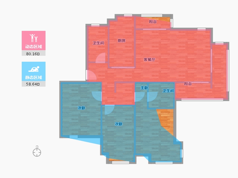 江苏省-苏州市-东湖大郡一期西区-112.91-户型库-动静分区