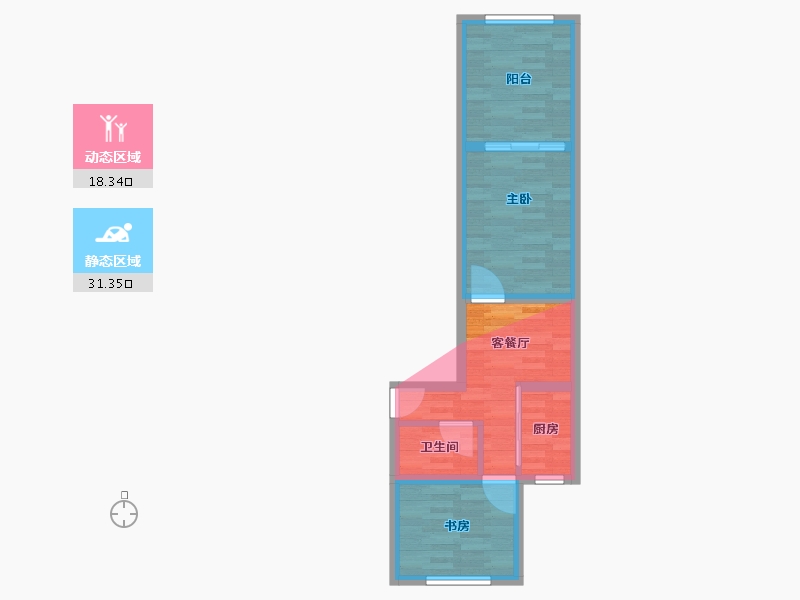 上海-上海市-梅川新村-二街坊-44.40-户型库-动静分区