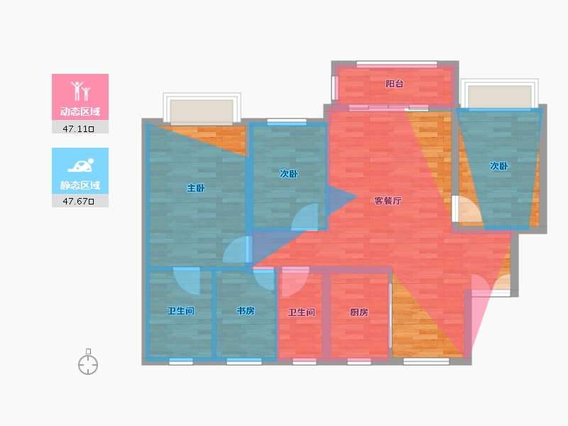 河北省-沧州市-香格里拉-118.40-户型库-动静分区