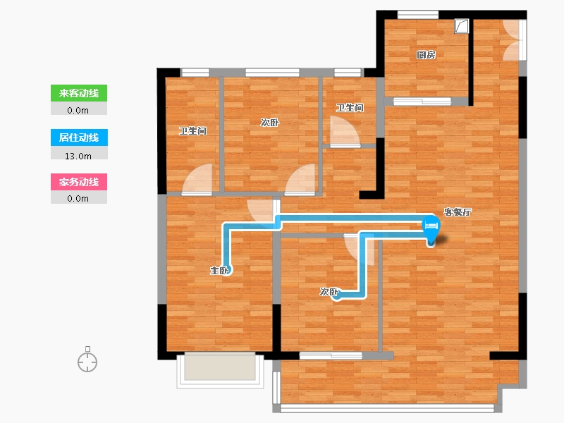 陕西省-榆林市-中宏·河山序-96.02-户型库-动静线