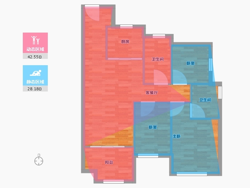 广东省-广州市-星汇锦城-59.67-户型库-动静分区