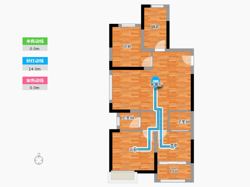 江苏省-徐州市-翠屏佳苑-80.80-户型库-动静线