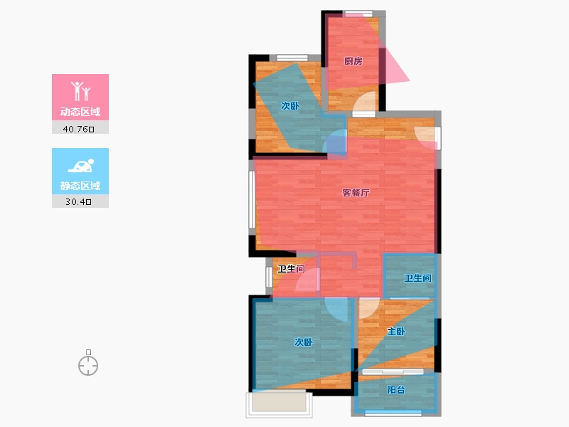 江苏省-徐州市-翠屏佳苑-80.80-户型库-动静分区