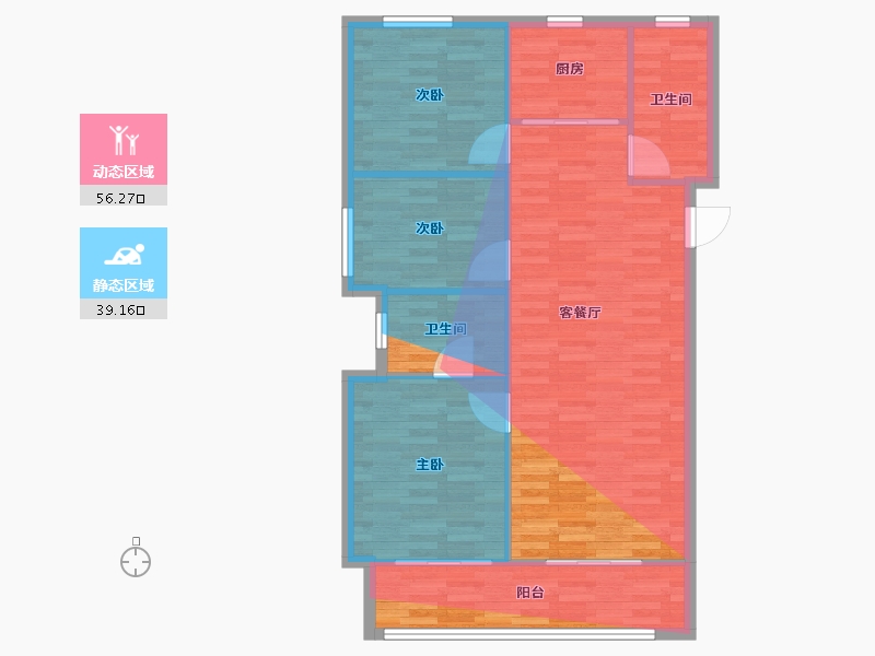 河南省-郑州市-电建郑州洺悦天玺-92.80-户型库-动静分区