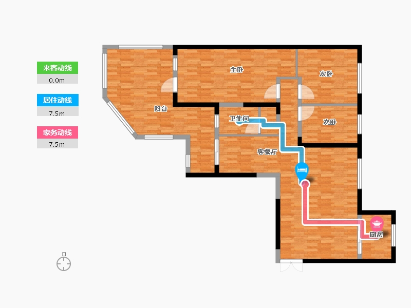 湖南省-岳阳市-天伦湖与树-124.47-户型库-动静线