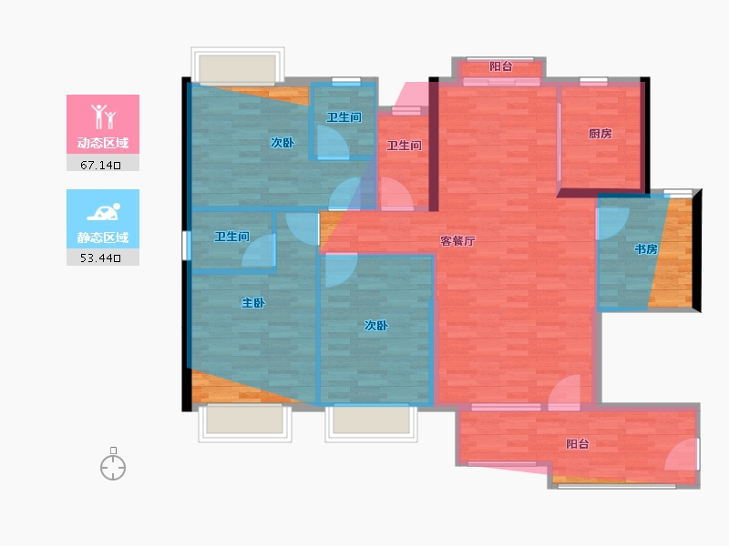 广东省-汕尾市-天悦龙庭-112.00-户型库-动静分区