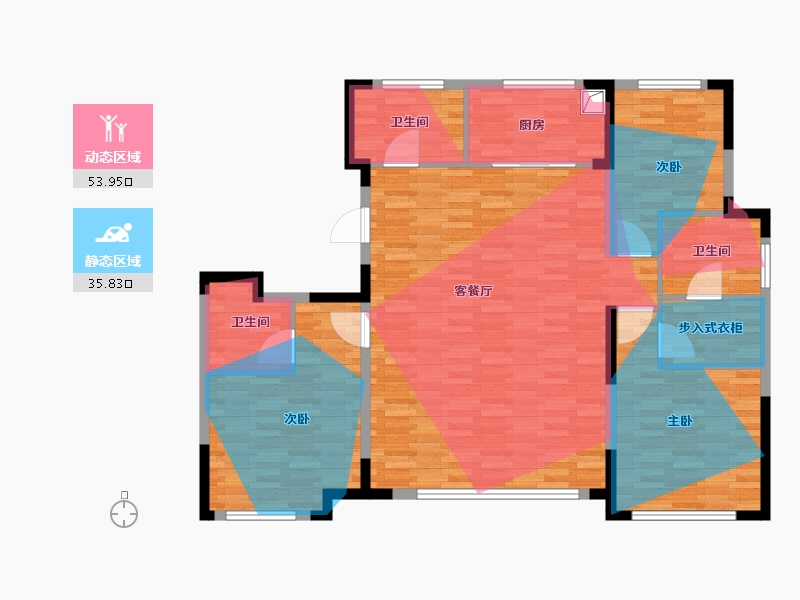 内蒙古自治区-通辽市-天润·水墨嘉华-128.80-户型库-动静分区