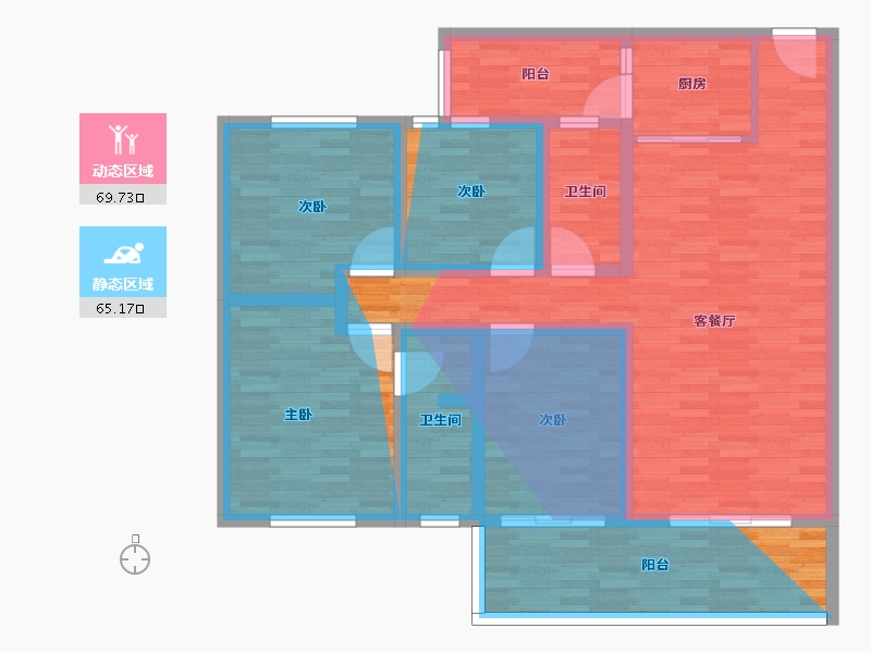 广西壮族自治区-河池市-江滨花园-127.00-户型库-动静分区