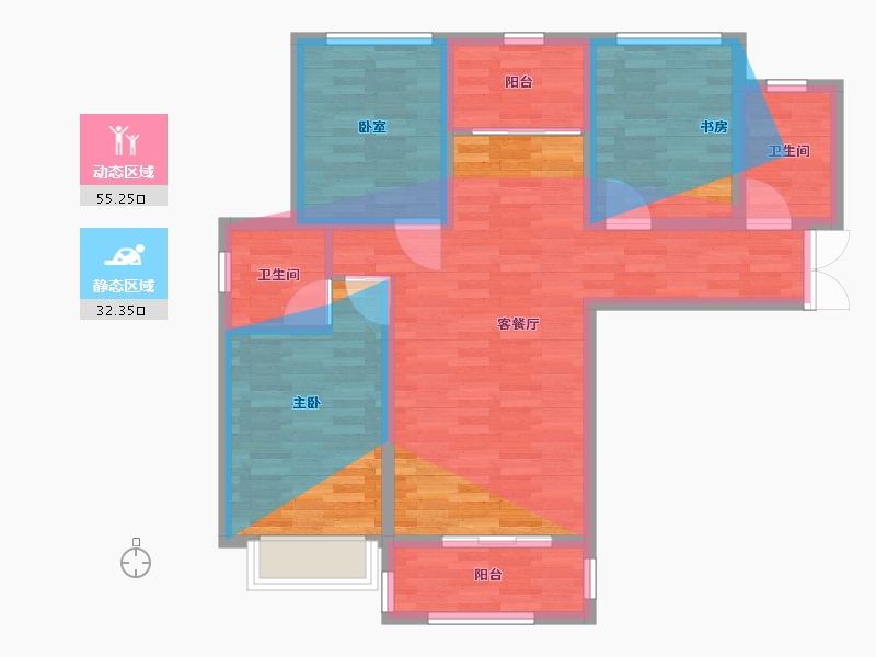 甘肃省-陇南市-金珷金水湾-93.25-户型库-动静分区