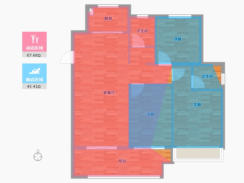 河南省-鹤壁市-万祥六合府-103.20-户型库-动静分区