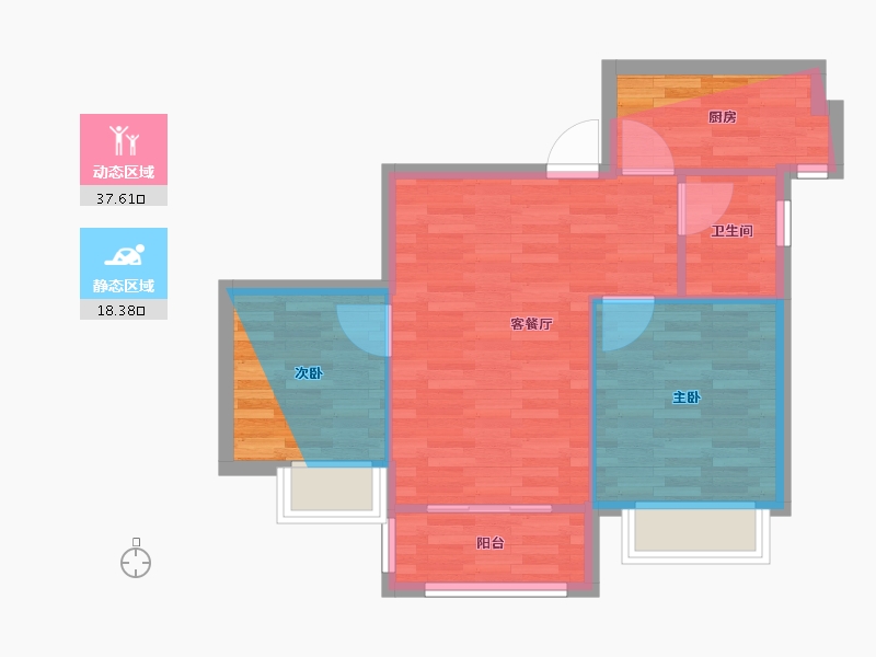 湖北省-宜昌市-平湖馨苑A区-75.00-户型库-动静分区