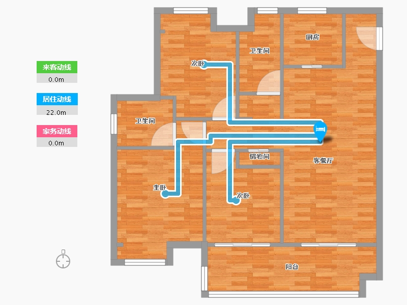 江苏省-苏州市-江南艺境秋苑-98.92-户型库-动静线