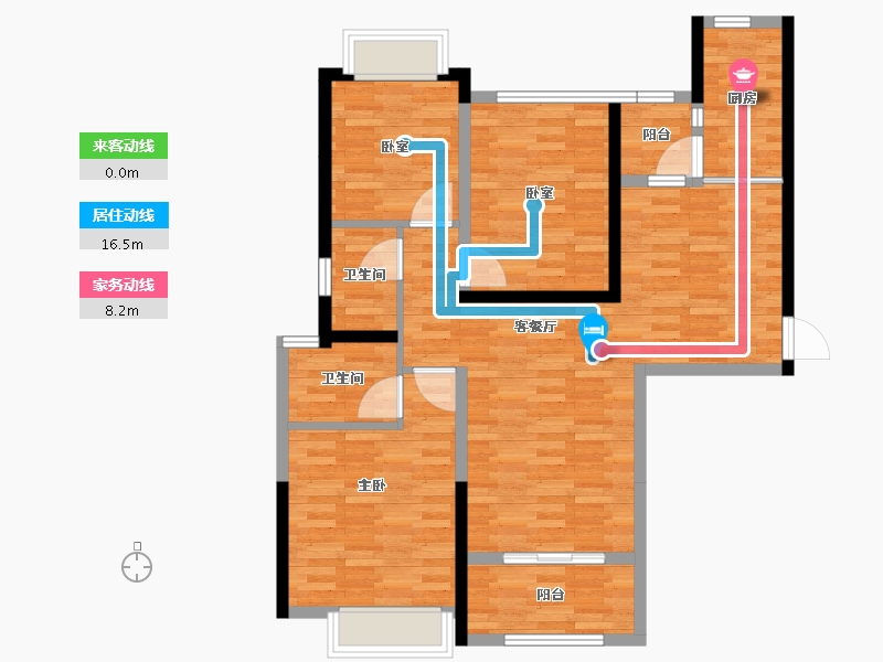 湖北省-宜昌市-恒大绿洲-108.00-户型库-动静线