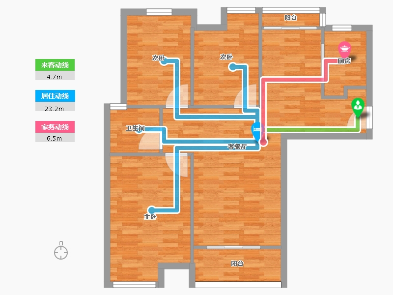 安徽省-合肥市-融创城融祥园-80.00-户型库-动静线