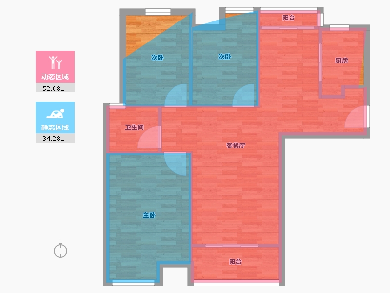 安徽省-合肥市-融创城融祥园-80.00-户型库-动静分区