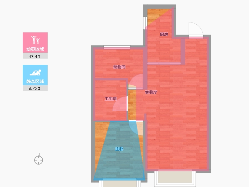 黑龙江省-哈尔滨市-融创公园壹号-68.00-户型库-动静分区