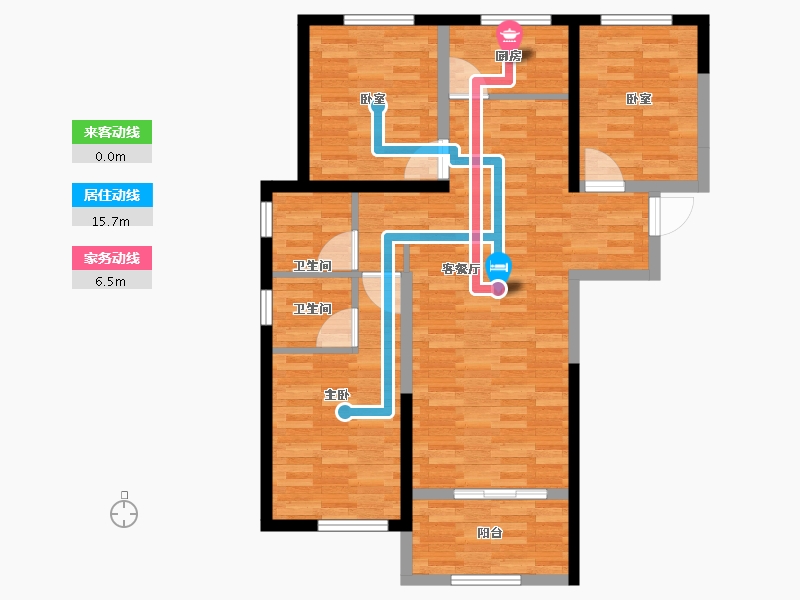 河北省-邢台市-现代城领秀-97.81-户型库-动静线