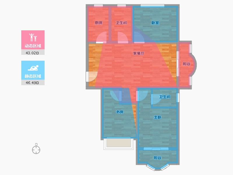 河南省-商丘市-中央城邦-94.93-户型库-动静分区