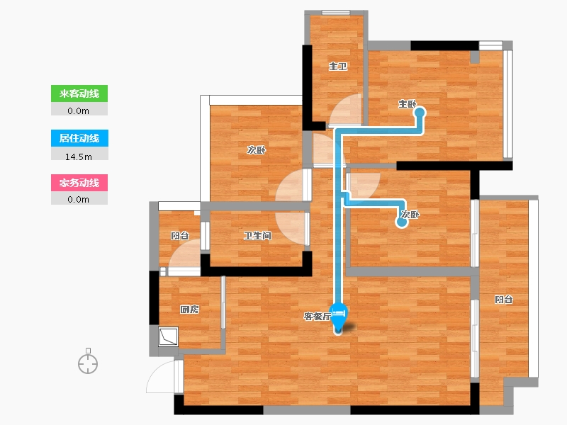 广西壮族自治区-贵港市-水岸铭都-72.14-户型库-动静线