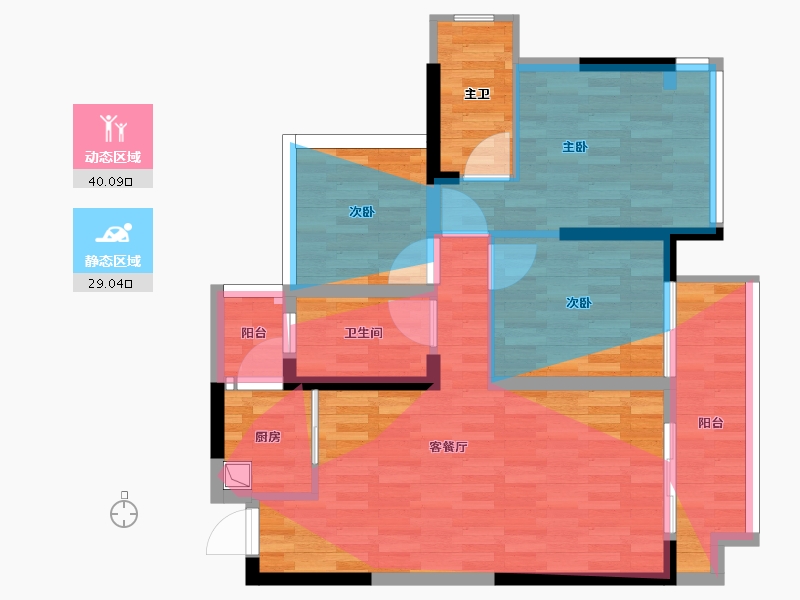 广西壮族自治区-贵港市-水岸铭都-72.14-户型库-动静分区