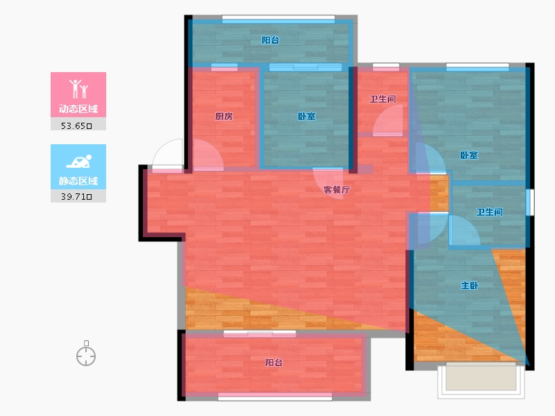 河南省-郑州市-康桥香溪郡-102.40-户型库-动静分区