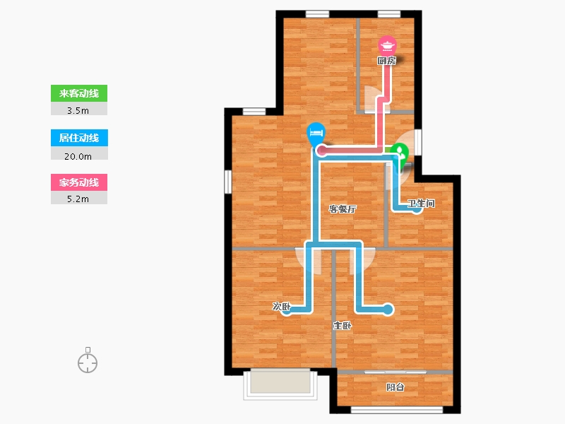 山东省-青岛市-翠湖馨苑-78.34-户型库-动静线