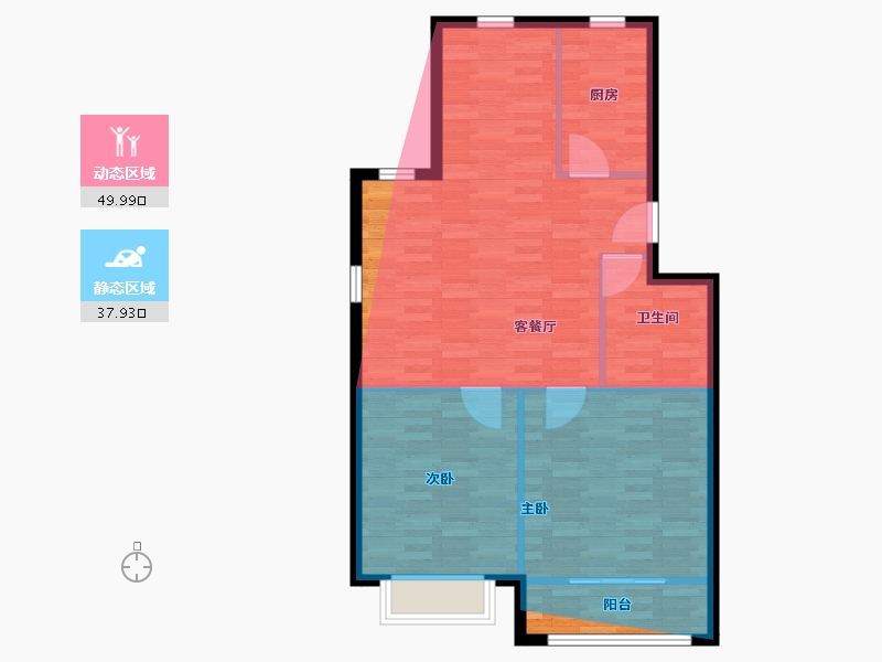 山东省-青岛市-翠湖馨苑-78.34-户型库-动静分区