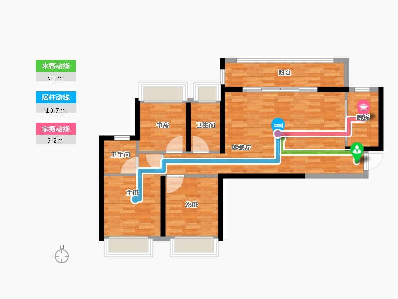 广东省-惠州市-长通熙园-83.00-户型库-动静线