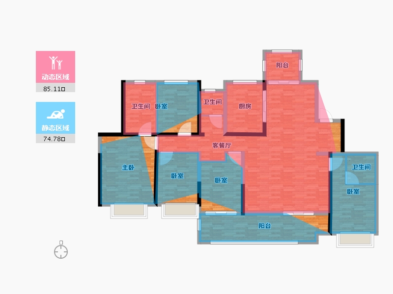 广西壮族自治区-玉林市-公园里-158.74-户型库-动静分区