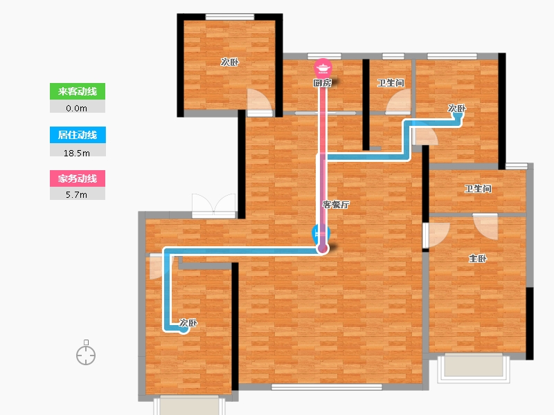 内蒙古自治区-乌海市-紫宸府-132.80-户型库-动静线