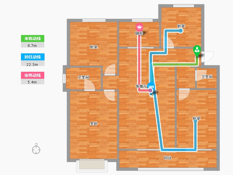 山东省-菏泽市-华夏幸福城-136.00-户型库-动静线