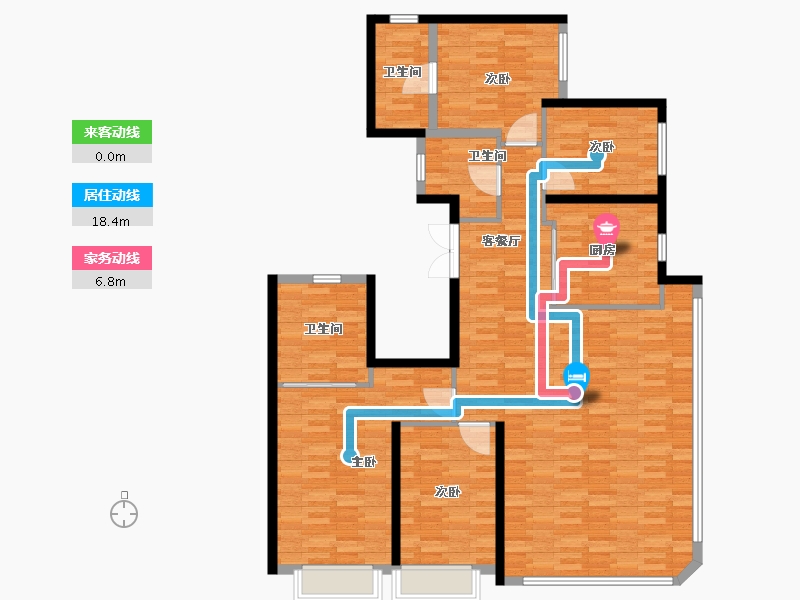 河南省-郑州市-美盛臻湾壹品-134.34-户型库-动静线