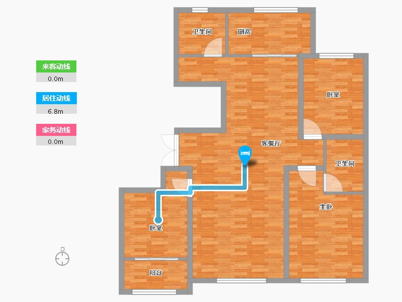 山东省-潍坊市-九龙山翠雨苑-113.39-户型库-动静线