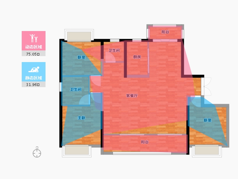 山东省-菏泽市-臻成名府二期-112.08-户型库-动静分区