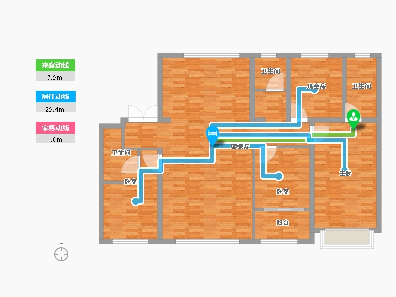 河北省-廊坊市-香汐映月-114.70-户型库-动静线