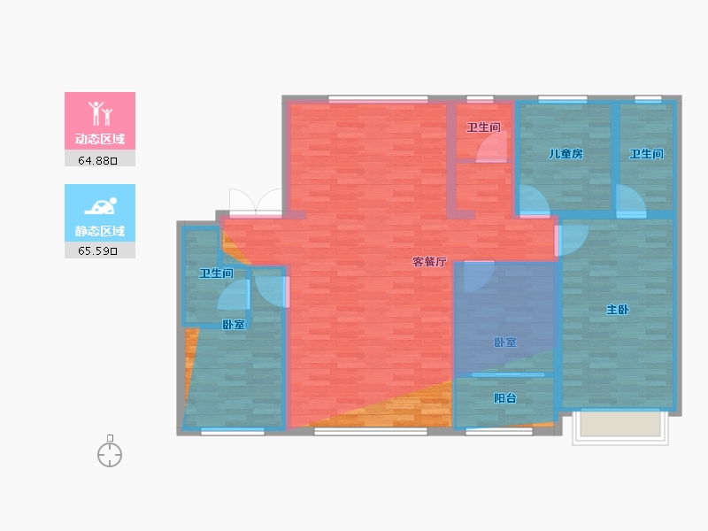 河北省-廊坊市-香汐映月-114.70-户型库-动静分区