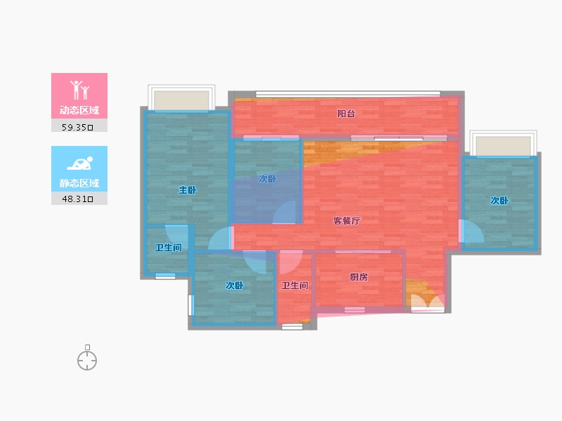 安徽省-合肥市-龙湖揽境-112.00-户型库-动静分区