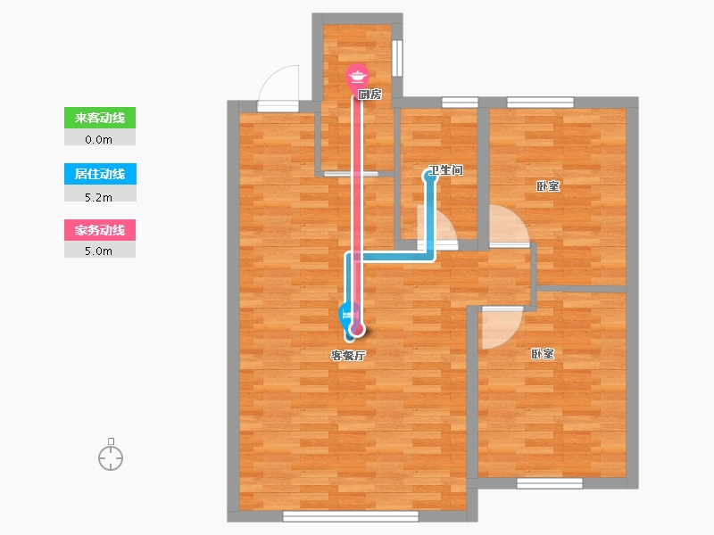 黑龙江省-佳木斯市-嘉瑞华府-71.33-户型库-动静线