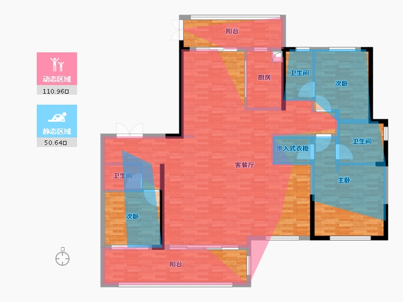 湖南省-长沙市-天城上和珺-170.80-户型库-动静分区