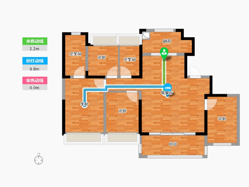 江苏省-苏州市-中国铁建花语云萃-116.80-户型库-动静线