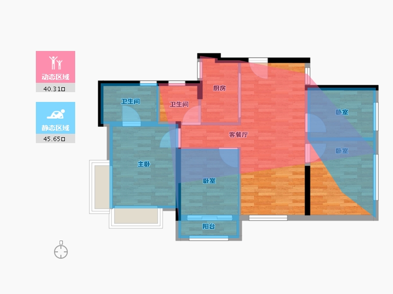 福建省-厦门市-联发嘉悦里-79.04-户型库-动静分区